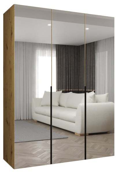 Szafa uchylna otwierana ALICANTE 3 150 wys. 202 cm artisan + czarny 671731