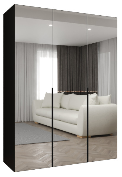 Szafa uchylna otwierana ALICANTE 3 150 wys. 202 cm czarny + czarny 670659