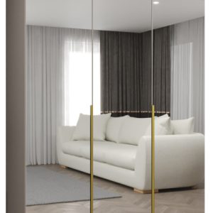 Szafa uchylna otwierana ALICANTE 3 150 wys. 202 cm kaszmir + złoty 671744