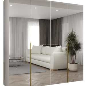 Szafa uchylna otwierana ALICANTE 3 200 wys. 202 cm biały + złoty 671215