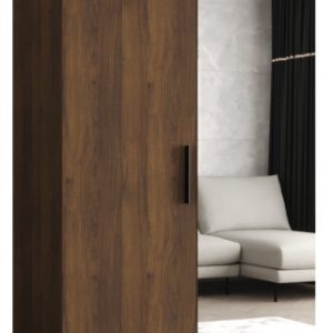 Szafa uchylna otwierana BARI 2 100 wys. 202 cm Orzech Warmia + u. Czarny 1037694 Szafa uchylna otwierana BARI 2 100 wys. 202 cm Orzech Warmia + u. Czarny 1037694
