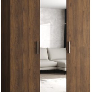 Szafa uchylna otwierana BARI 2 150 wys. 202 cm Orzech Warmia + u. Srebrny 1037682