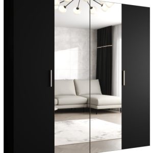 Szafa uchylna otwierana BARI 2 200 wys. 202 cm Czarny + u. Srebrny 678580