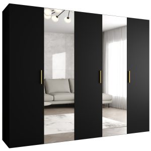 Szafa uchylna otwierana BARI 2 250 wys. 202 cm Czarny + u. Złoty 678576