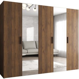 Szafa uchylna otwierana BARI 2 250 wys. 202 cm Orzech Warmia + u. Czarny 1037639