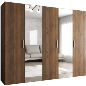 Szafa uchylna otwierana BARI 2 250 wys. 202 cm Orzech Warmia + u. Srebrny 1037635