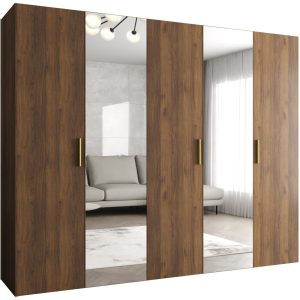 Szafa uchylna otwierana BARI 2 250 wys. 202 cm Orzech Warmia + u. Złoty 1037623