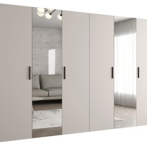 Szafa uchylna otwierana BARI 2 300 wys. 202 cm Kaszmir + u. Czarny 678577
