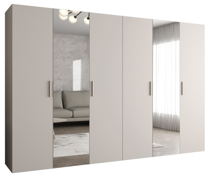 Szafa uchylna otwierana BARI 2 300 wys. 202 cm Kaszmir + u. Srebrny 678533