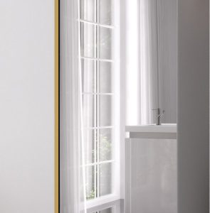 Szafa uchylna otwierana Kris 100 1LD wys 202 cm Biały + Złoty 1079287
