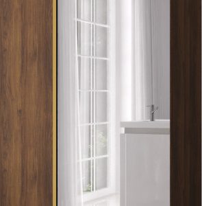 Szafa uchylna otwierana Kris 100 1LD wys 202 cm Orzech + Złoty 1079328