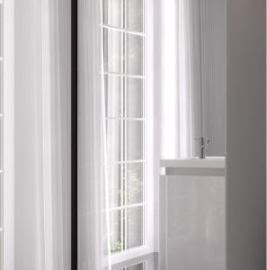 Szafa uchylna otwierana Kris 100 1LD1LM wys 202 cm Biały + Czarny 1079256