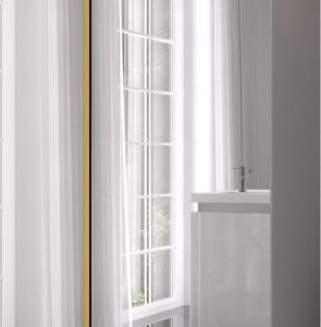 Szafa uchylna otwierana Kris 100 1LD1LM wys 202 cm Biały + Złoty 1079316