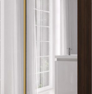 Szafa uchylna otwierana Kris 100 1LD1LM wys 202 cm Orzech + Złoty 1079342