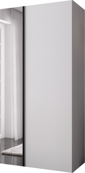 Szafa uchylna otwierana Kris 100 1LM wys 202 cm Biały + Czarny 1079200