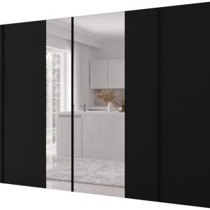 Szafa uchylna otwierana Kris 300 1LD1LM wys 202 cm Czarny + Czarny 1079285