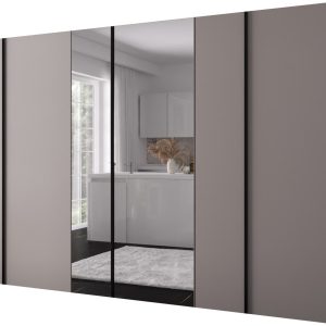 Szafa uchylna otwierana Kris 300 1LD1LM wys 202 cm Kaszmir + Czarny 1079211