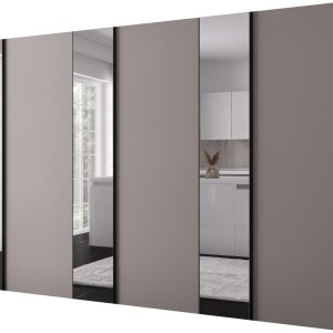 Szafa uchylna otwierana Kris 300 3LM wys 202 cm Kaszmir + Czarny 1079192