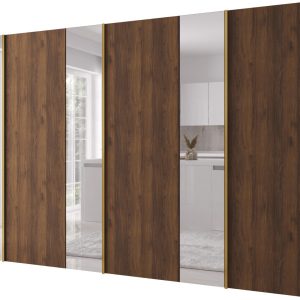Szafa uchylna otwierana Kris 300 3LM wys 202 cm Orzech + Złoty 1079270