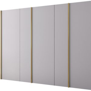 Szafa uchylna otwierana Kris 300 wys 202 cm Biały + Złoty 1079340