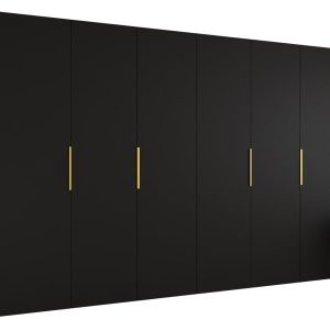 Szafa uchylna otwierana MARBELLA 1 300 wys. 202 cm czarny + złoty 702147