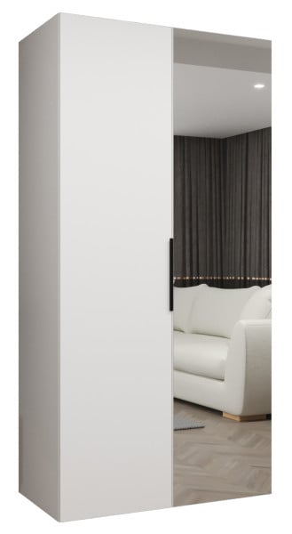 Szafa uchylna otwierana MARBELLA 2 100 wys. 202 cm biały + czarny 670650