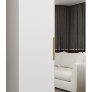 Szafa uchylna otwierana MARBELLA 2 100 wys. 202 cm biały + złoty 671226