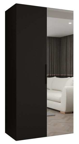 Szafa uchylna otwierana MARBELLA 2 100 wys. 202 cm czarny + czarny 671214