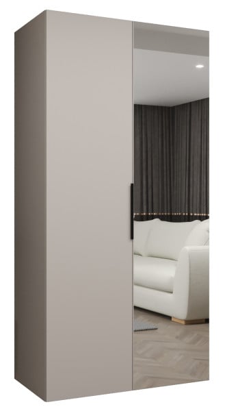 Szafa uchylna otwierana MARBELLA 2 100 wys. 202 cm kaszmir + czarny 671246