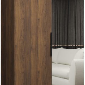 Szafa uchylna otwierana MARBELLA 2 100 wys. 202 cm orzech warmia + czarny 1035831 Szafa uchylna otwierana MARBELLA 2 100 wys. 202 cm orzech warmia + czarny 1035831
