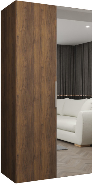 Szafa uchylna otwierana MARBELLA 2 100 wys. 202 cm orzech warmia + kaszmir 1035859