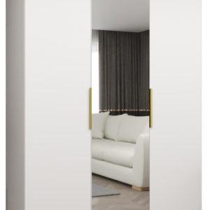Szafa uchylna otwierana MARBELLA 2 150 wys. 202 cm biały + złoty 671235 Szafa uchylna otwierana MARBELLA 2 150 wys. 202 cm biały + złoty 671235