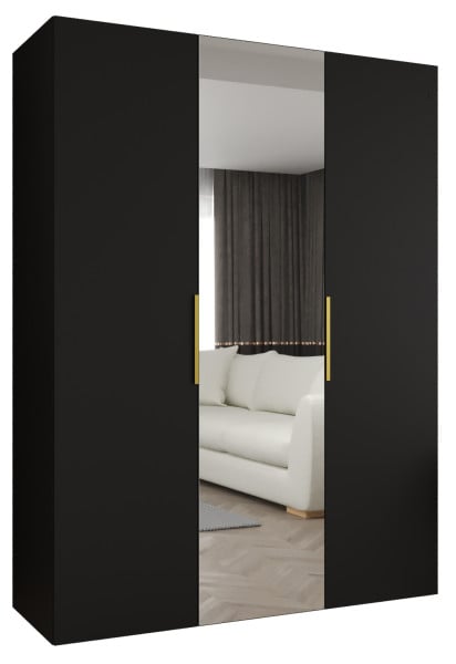 Szafa uchylna otwierana MARBELLA 2 150 wys. 202 cm czarny + złoty 671183