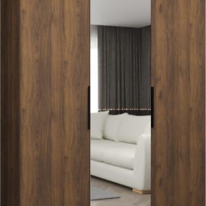 Szafa uchylna otwierana MARBELLA 2 150 wys. 202 cm orzech warmia + czarny 1035851 Szafa uchylna otwierana MARBELLA 2 150 wys. 202 cm orzech warmia + czarny 1035851