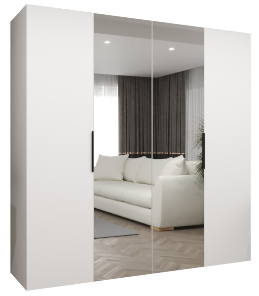 Szafa uchylna otwierana MARBELLA 2 200 wys. 202 cm biały + czarny 670669