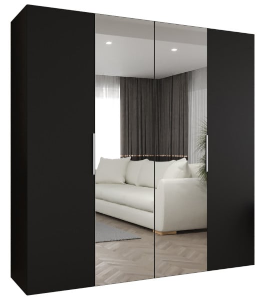 Szafa uchylna otwierana MARBELLA 2 200 wys. 202 cm czarny + kaszmir 670661