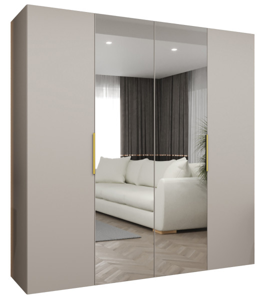 Szafa uchylna otwierana MARBELLA 2 200 wys. 202 cm kaszmir + złoty 671255