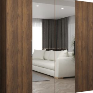 Szafa uchylna otwierana MARBELLA 2 200 wys. 202 cm orzech warmia + kaszmir 1035828