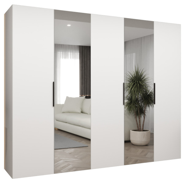 Szafa uchylna otwierana MARBELLA 2 250 wys. 202 cm biały + czarny 671737