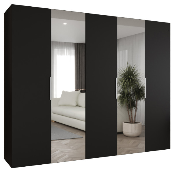 Szafa uchylna otwierana MARBELLA 2 250 wys. 202 cm czarny + kaszmir 671245