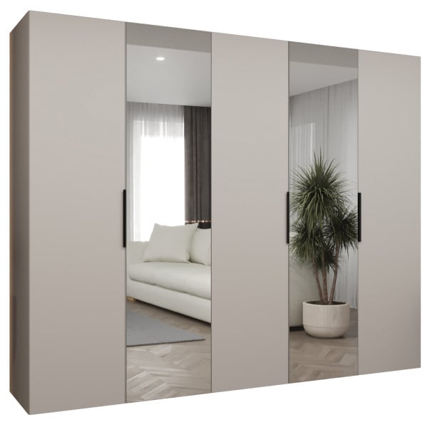 Szafa uchylna otwierana MARBELLA 2 250 wys. 202 cm kaszmir + czarny 671168