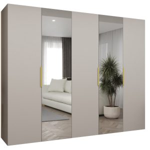 Szafa uchylna otwierana MARBELLA 2 250 wys. 202 cm kaszmir + złoty 671746