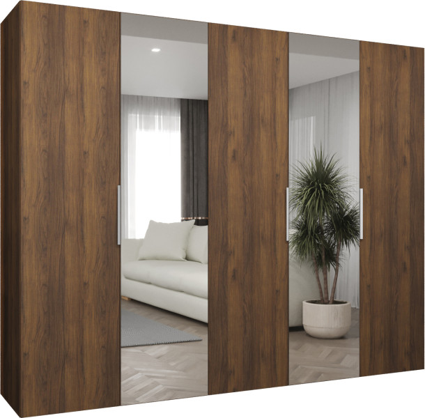 Szafa uchylna otwierana MARBELLA 2 250 wys. 202 cm orzech warmia + kaszmir 1035845