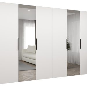 Szafa uchylna otwierana MARBELLA 2 300 wys. 202 cm biały + czarny 670662