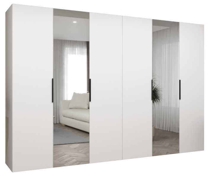Szafa uchylna otwierana MARBELLA 2 300 wys. 202 cm biały + czarny 670662
