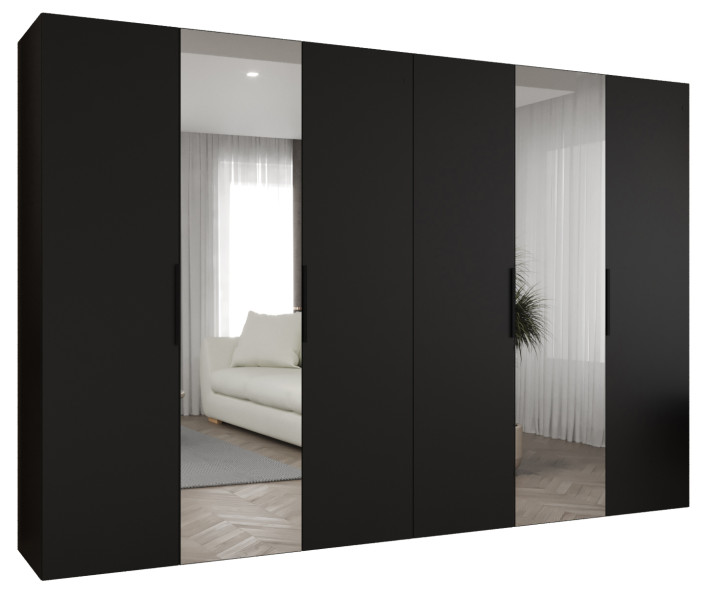 Szafa uchylna otwierana MARBELLA 2 300 wys. 202 cm czarny + czarny 670675