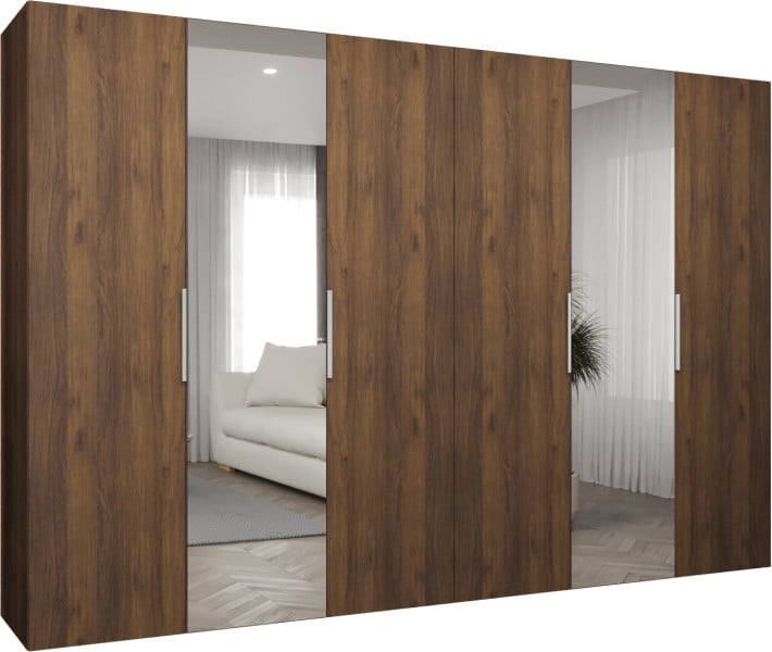 Szafa uchylna otwierana MARBELLA 2 300 wys. 202 cm orzech warmia + kaszmir 1036801