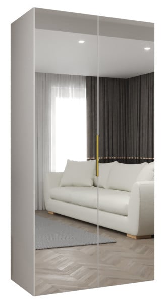 Szafa uchylna otwierana MARBELLA 3 100 wys. 202 cm biały + złoty 678735
