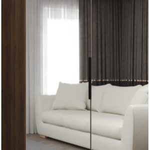 Szafa uchylna otwierana MARBELLA 3 100 wys. 202 cm orzech warmia + czarny 1035834 Szafa uchylna otwierana MARBELLA 3 100 wys. 202 cm orzech warmia + czarny 1035834