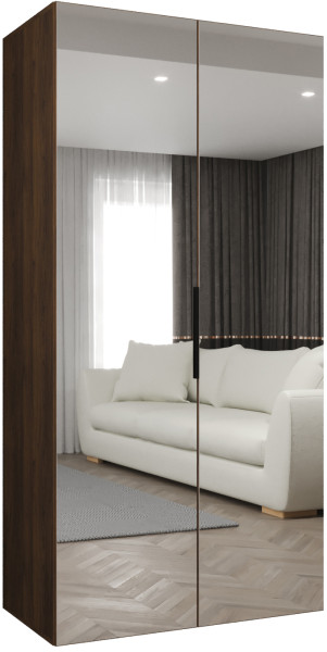Szafa uchylna otwierana MARBELLA 3 100 wys. 202 cm orzech warmia + czarny 1035834